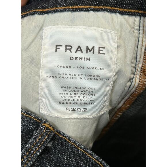FRAME Jeans Women's Size 27 Blue Denim Casual Straight Leg Flat Front NWOT - Picture 6 of 7